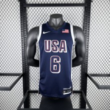 USA Los Angeles Lakers Blue #6 JAMES 1:1 Quality NBA Jerseys  2024 Olympic Games