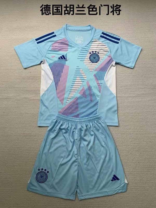 Germany goalkeeper Kids 1:1 Quality Soccer Jersey  24-25