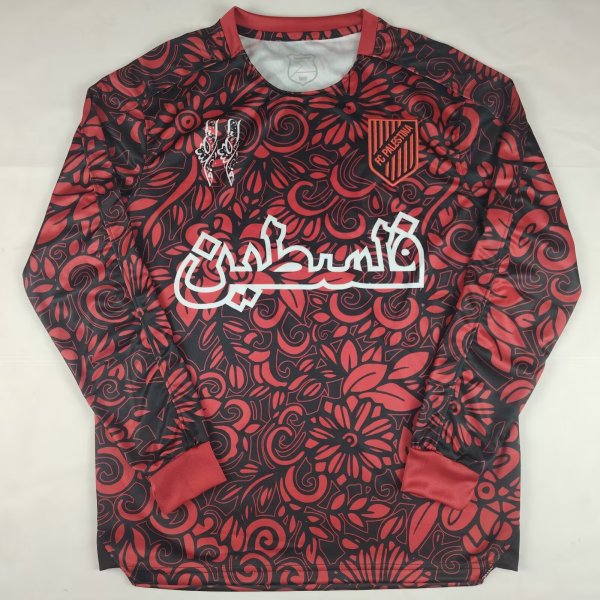 Palestine  Arabic  Long Sleeves Fans 1:1 Quality Soccer Jersey 25-26
