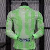 Barcelona third away Long Sleeve Player  1:1 Quality Soccer Jersey   24-25