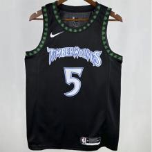 Timberwolves EDWARDS #5 Black Retro NBA Jerseys 24-25