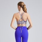 yoga clothes  China-Chic blue and white printing/glass blue printing/national green printing suit