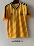 Retro Sweden Home 1:1 Quality Soccer Jersey   1988