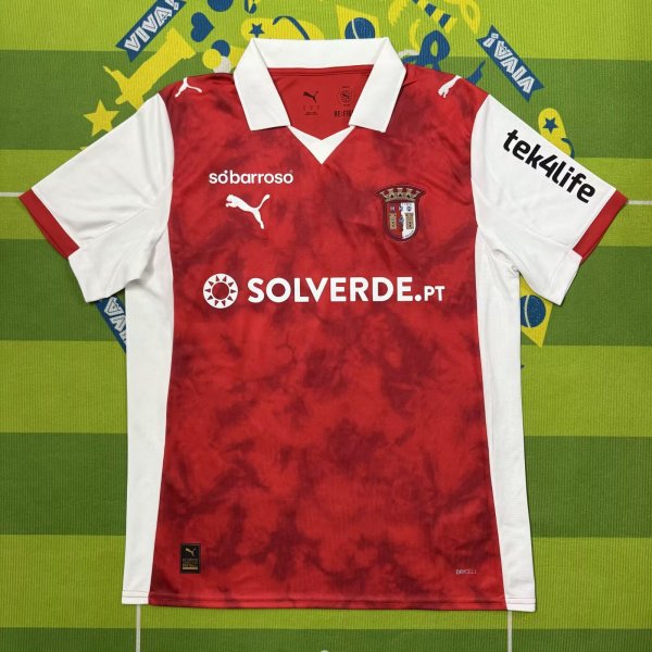 Braga Home  Fans 1:1 Quality Soccer Jersey 25-26
