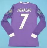 Retro Real Madrid Away  champion 1:1 Quality Soccer Jersey    2016-2017