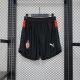 AC Home Pants  player  Shorts  1:1 Quality Soccer Jersey   25-26