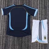 Retro Argentina away Kids 1:1 Quality Soccer Jersey  2006