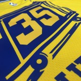 Golden State Warriors Yellow Tram City Edition #35 DURANT 1:1 Quality NBA Season Jerseys 2021