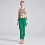 yoga clothes  China-Chic blue and white printing/glass blue printing/national green printing suit