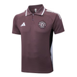 Manchester United Polo Fans Pruple 1:1 Quality Soccer Jersey  25-26