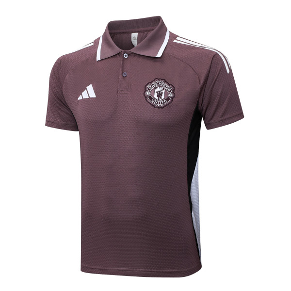Manchester United Polo Fans Pruple 1:1 Quality Soccer Jersey  25-26