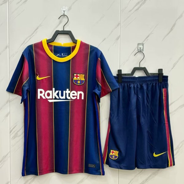 Retro Barcelona Home  Kits Suit   Fans   1:1 Quality Soccer Jersey   2020-2021