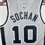 San Antonio Spurs Grey #10 SOCHAN 1:1 Quality NBA  Season Jerseys 2021