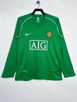 Retro Manchester United Goalkeeper  Long Sleeve 1:1 Quality Soccer Jersey   2007-2008