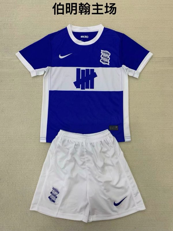 Birmingham City home kids   1:1 Quality Soccer Jersey   24-25