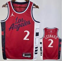 Clippers LEONARD #2 Red NBA Jerseys  24-25
