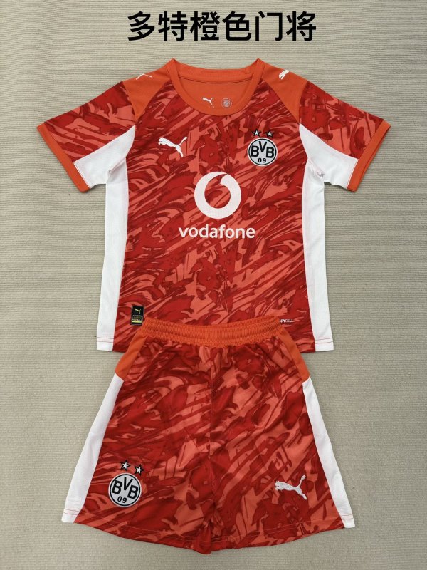 Dortmund Goalkeeper Orange Fans  (Kids and Man)  1:1 Quality Soccer Jersey  25-26