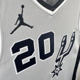 San Antonio Spurs Grey #20 GINOBILI 1:1 Quality NBA  Season Jerseys 2021