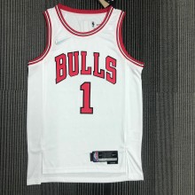Chicago Bulls White #1 ROSE 1:1 Quality NBA  Season Jerseys  75 Year