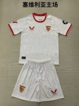 Sevilla  Home  kids   1:1 Quality Soccer Jersey   24-25