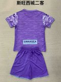 Swansea City third away kids 1:1 Quality Soccer Jersey  24-25