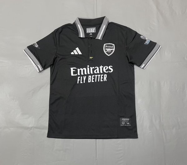 Arsenal  Polo Fans Black 1:1 Quality Soccer Jersey  25-26