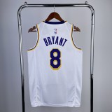Los Angeles Lakers #8 BRYANT White Gold Association Edition Swingman NBA Jerseys 2023