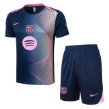 Barcelona Training clothing set Blue 1:1 Quality Soccer Jersey   25-26