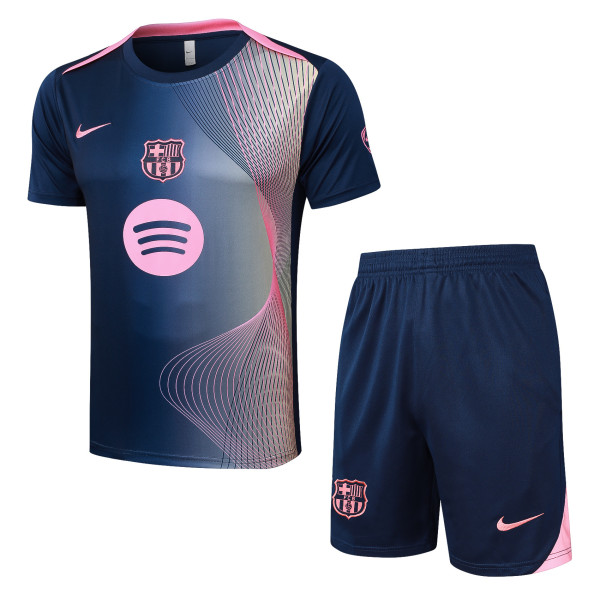 Barcelona Training clothing set Blue 1:1 Quality Soccer Jersey   25-26