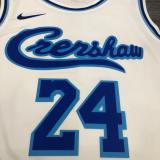 Los Angeles Lakers Kobe #24 BRYANT  White Retro  Latin NBA Jersey