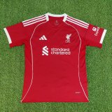 Liverpool home  Fans 1:1 Quality Soccer Jersey   25-26