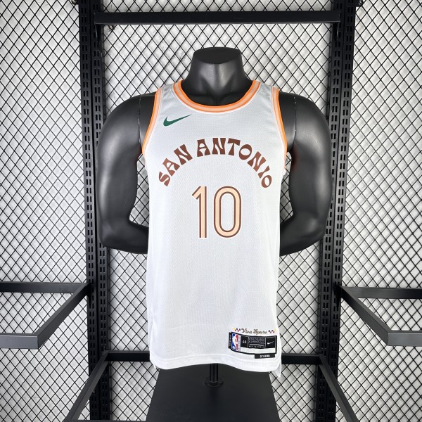 San Antonio Spurs City Edition White #10 SOCHAN 1:1 Quality NBA  Season Jerseys 2024