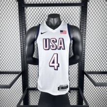 Golden State Warriors USA   white #4 GREEN  1:1 Quality NBA Season Jerseys 2024 Olympic Games