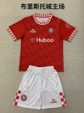 Bristol City home kids 1:1 Quality Soccer Jersey  24-25
