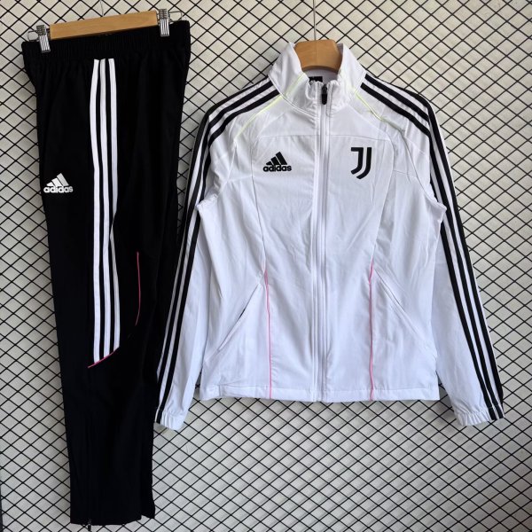 Juventus  Windbreaker Sets With pants  White 1:1 Quality Soccer Jersey  25-26