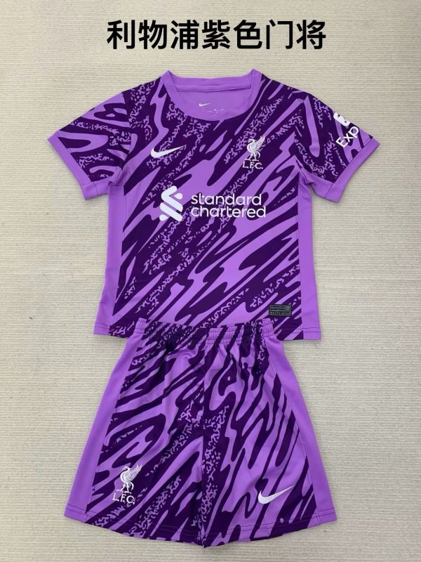 Liverpool goalkeeper Kids 1:1 Quality Soccer Jersey   24-25
