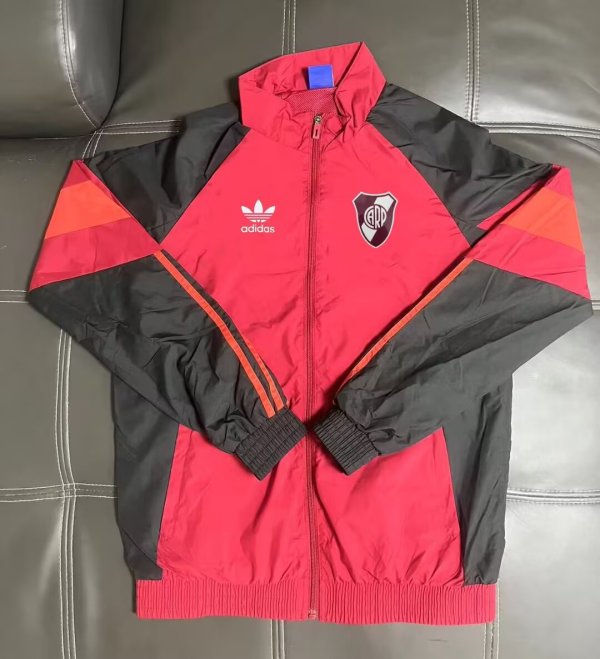 River   Windbreaker  Red 1:1 Quality Soccer Jersey  25-26
