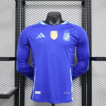 Argentina away Long Sleeve  Player  1:1 Quality Soccer Jersey  24-25（With Gold Patch）