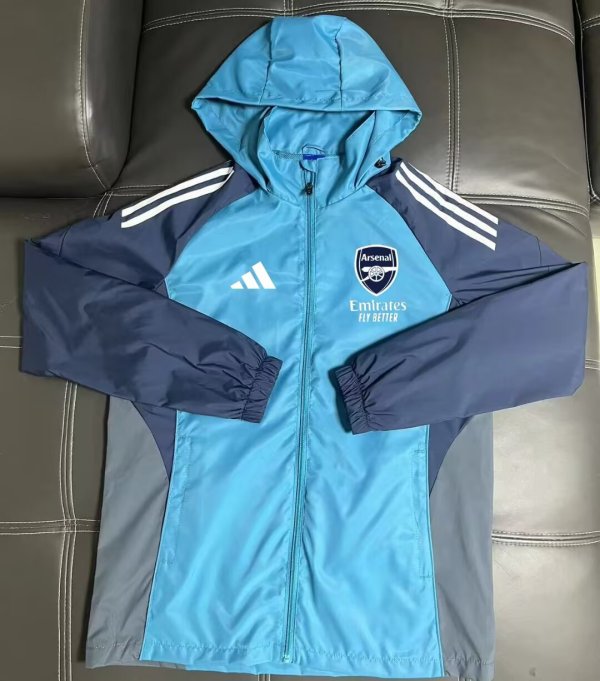 Arsenal Windbreaker  Blue 1:1 Quality Soccer Jersey  25-26