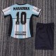 Retro Argentina Maradona Commemorative home Kids 1:1 Quality Soccer Jersey  2000