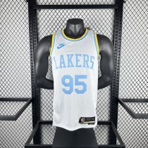 Retro Los Angeles Lakers  White #95 TOSCANO 1:1 Quality NBA Jerseys  2023
