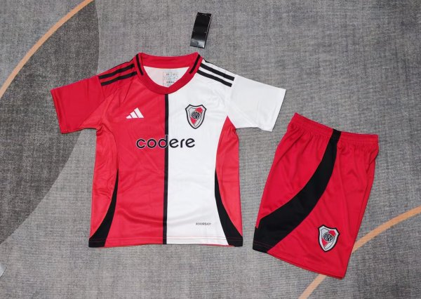 River Plate three away kids 1:1 Quality Soccer Jersey   24-25