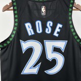 Minnesota Timberwolves  Black Retro  #25 ROSE NBA Jerseys  2026