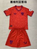 Sevilla  away kids   1:1 Quality Soccer Jersey   24-25