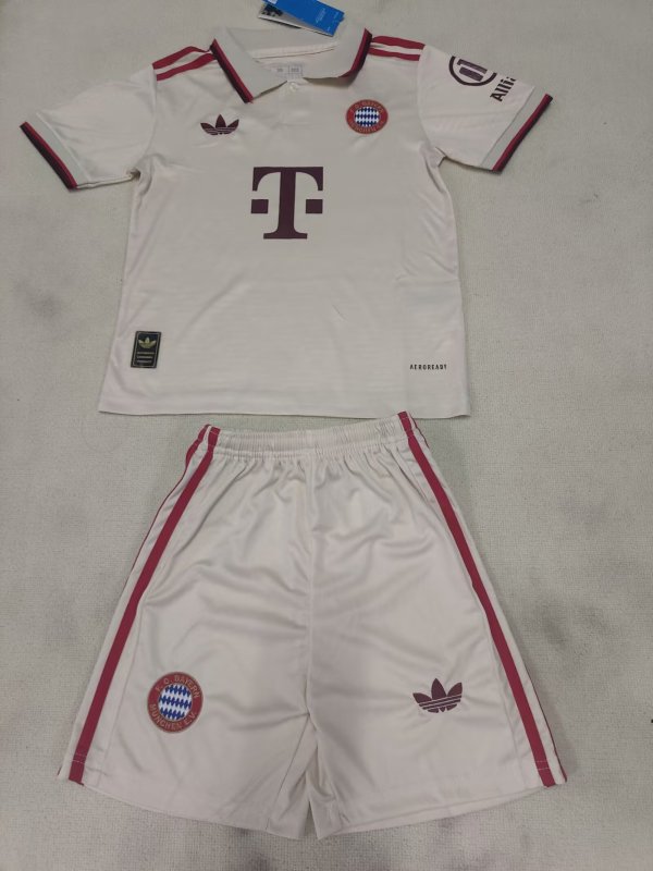 Bayern Munich third away  Kids 1:1 Quality Soccer Jersey   24-25