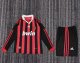 Retro AC Milan Home Long Sleeve Kids  1:1 Quality Soccer Jersey 2009-2010