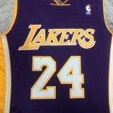 Los Angeles Lakers Kobe  #24 BRYANT Purple V-neck  NBA Jerseys  2008-2009