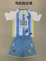 Malaga home  kids  1:1 Quality Soccer Jersey   24-25
