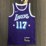 Los Angeles Lakers 75 Year Pruple #117 MASTER CHIEF 1:1 Quality NBA Season Jerseys