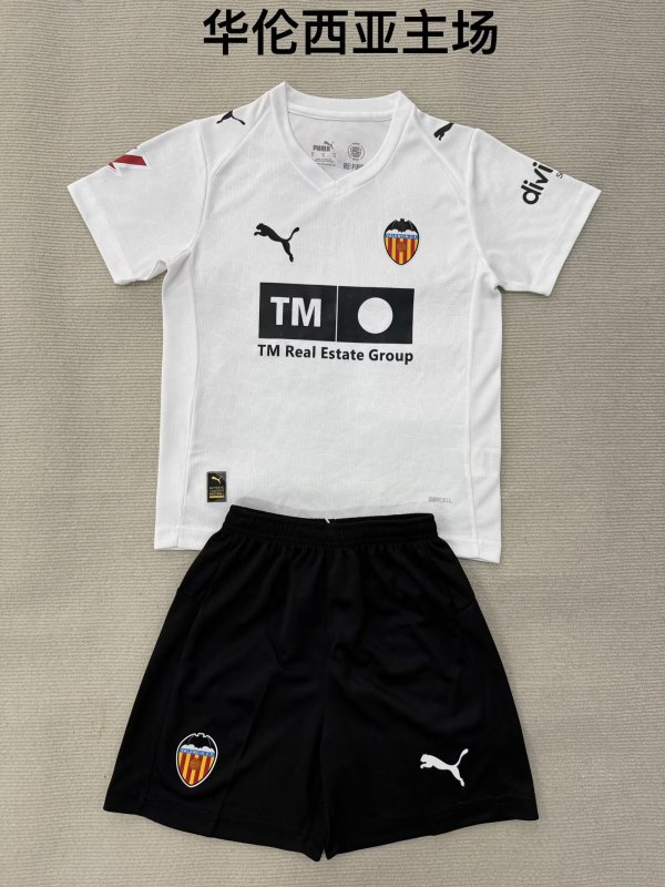 Valencia Home Kids 1:1 Quality Soccer Jersey   25-26 (kids and man )